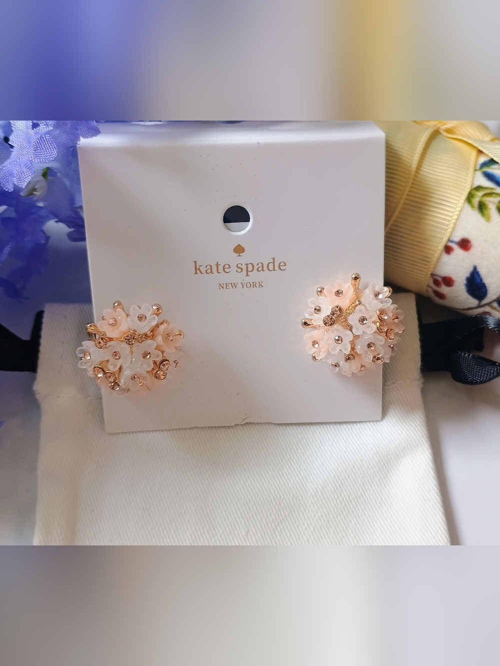 Kate Spade Floral Ball Gold Tone